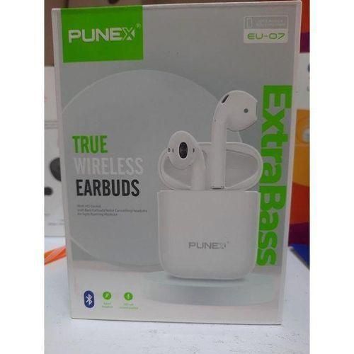 Punex EU-07 Wireless Earbuds with Bluetooth 5.3, Deep Bass, Noise Cancellation, Touch Controls, Long Battery Life, Sweat-Proof Sports Design, Compact Charging Ca + FREE DELIVERY TO YOUR DOORSTEP TODAY