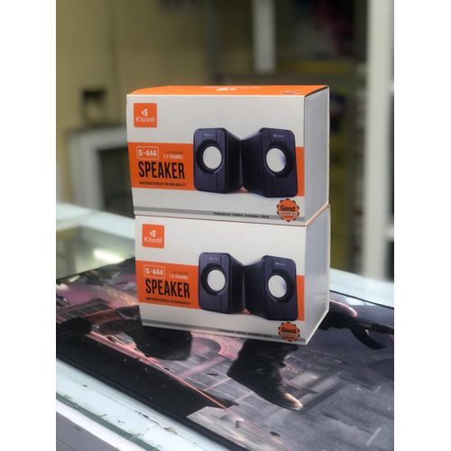 Kisonli S-444 Wired Stereo Speakers – Compact Desktop Audio With USB & AUX
