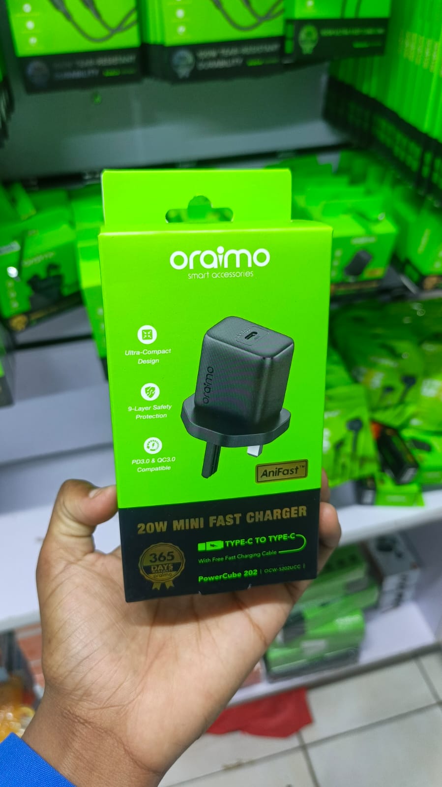 ⚡ ORAIMO TYPE-C TO TYPE-C 20W FAST CHARGER