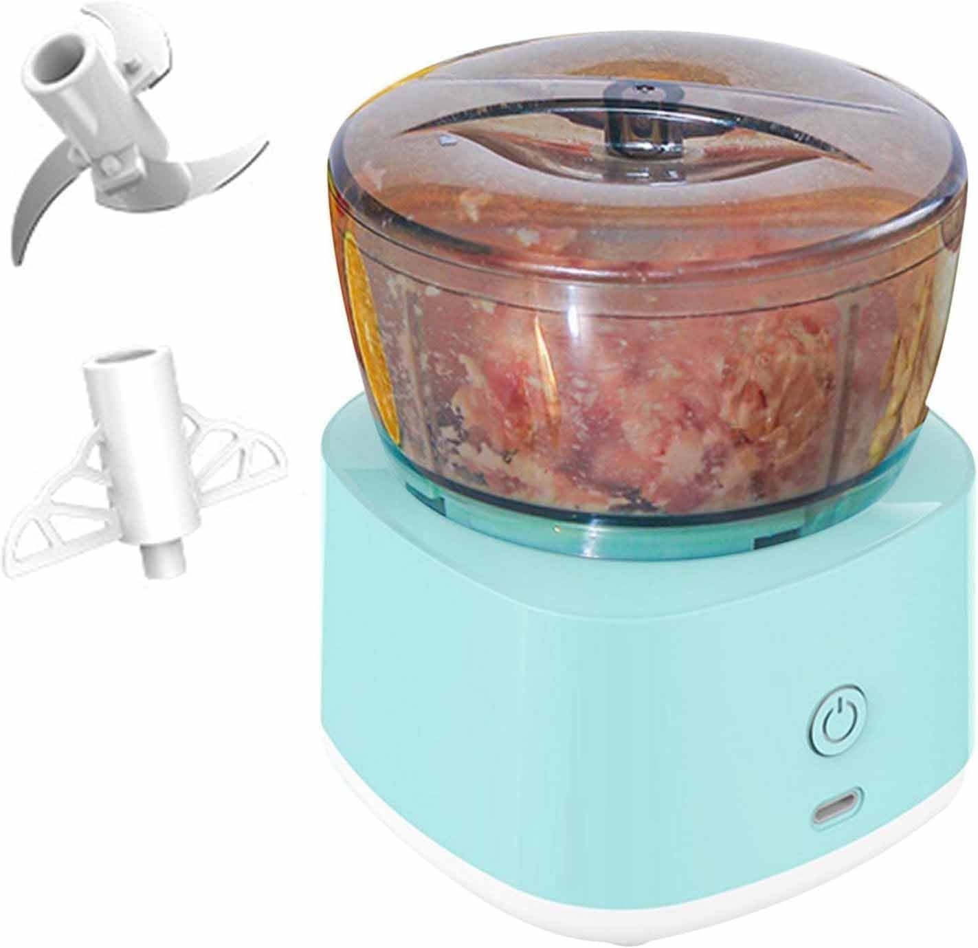 Mini Wireless Electric Food Processor - Portable Garlic Chopper, Meat Grinder & Mixer with Whisk Attachment