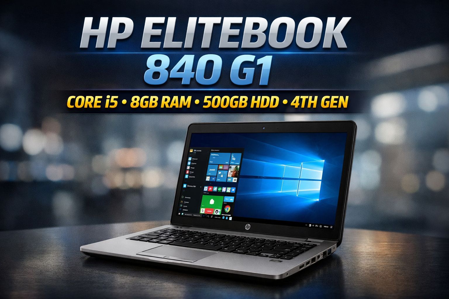 HP EliteBook 840 G1 Core i5 8GB RAM 500GB HDD 14” Refurbished Laptop Like New + 6 Months Warranty+FREE Mouse