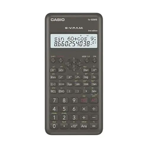 Casio fx-82MS 2nd Edition Scientific Calculator – Non-Programmable with 240 Functions, Solar + Battery Power, 2-Line Display - Student Calculator - FX82MS