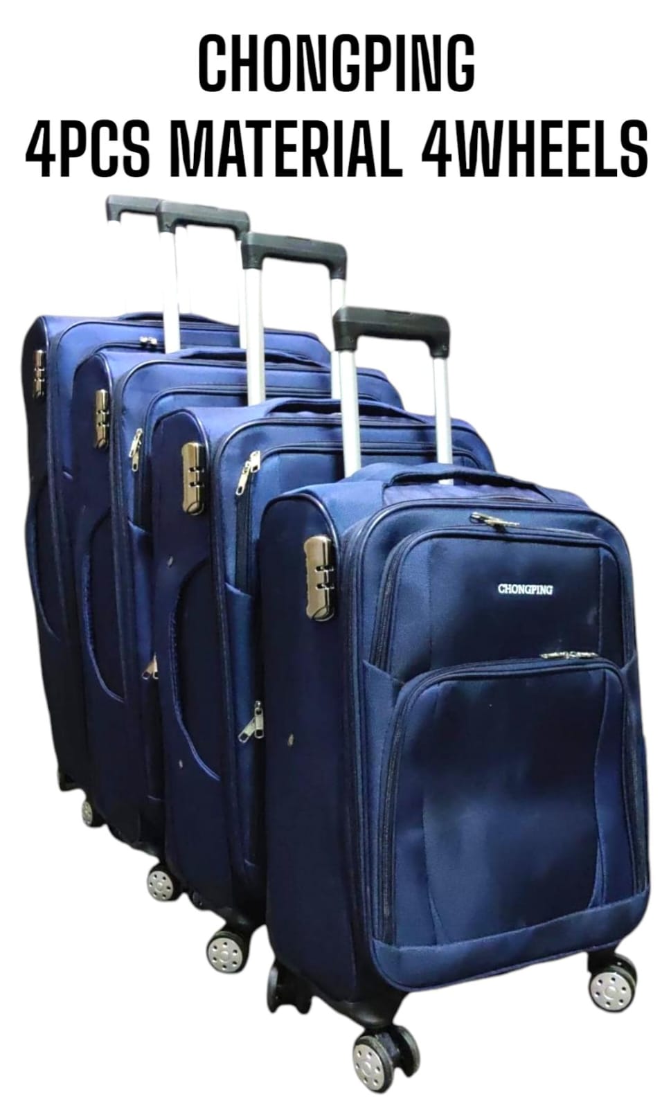 Chongping 4-Piece Soft-Shell Travel Suitcase Set – Smooth, Stylish & Easy to Move! 🧳
Travel effortlessly with this set of four Chongping soft-shell suitcases, designed for durability, convenience, an