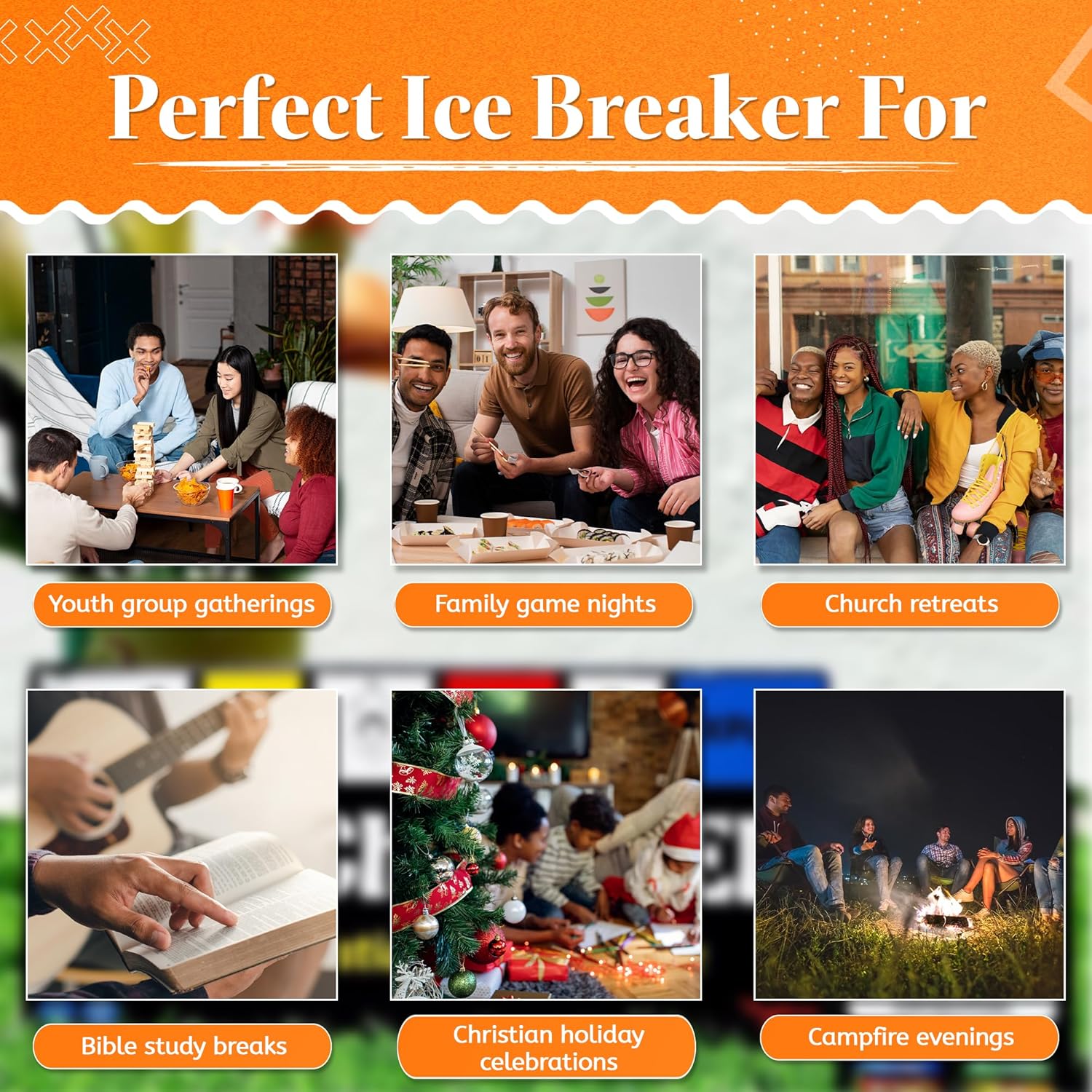 Get ChurchED | The Christian Party Game| Christian Gifts & Cards | Bible Trivia Game | Charades Games | Family & Youth Groups | Bible Quiz (Sing, Act/Charades, Explain)