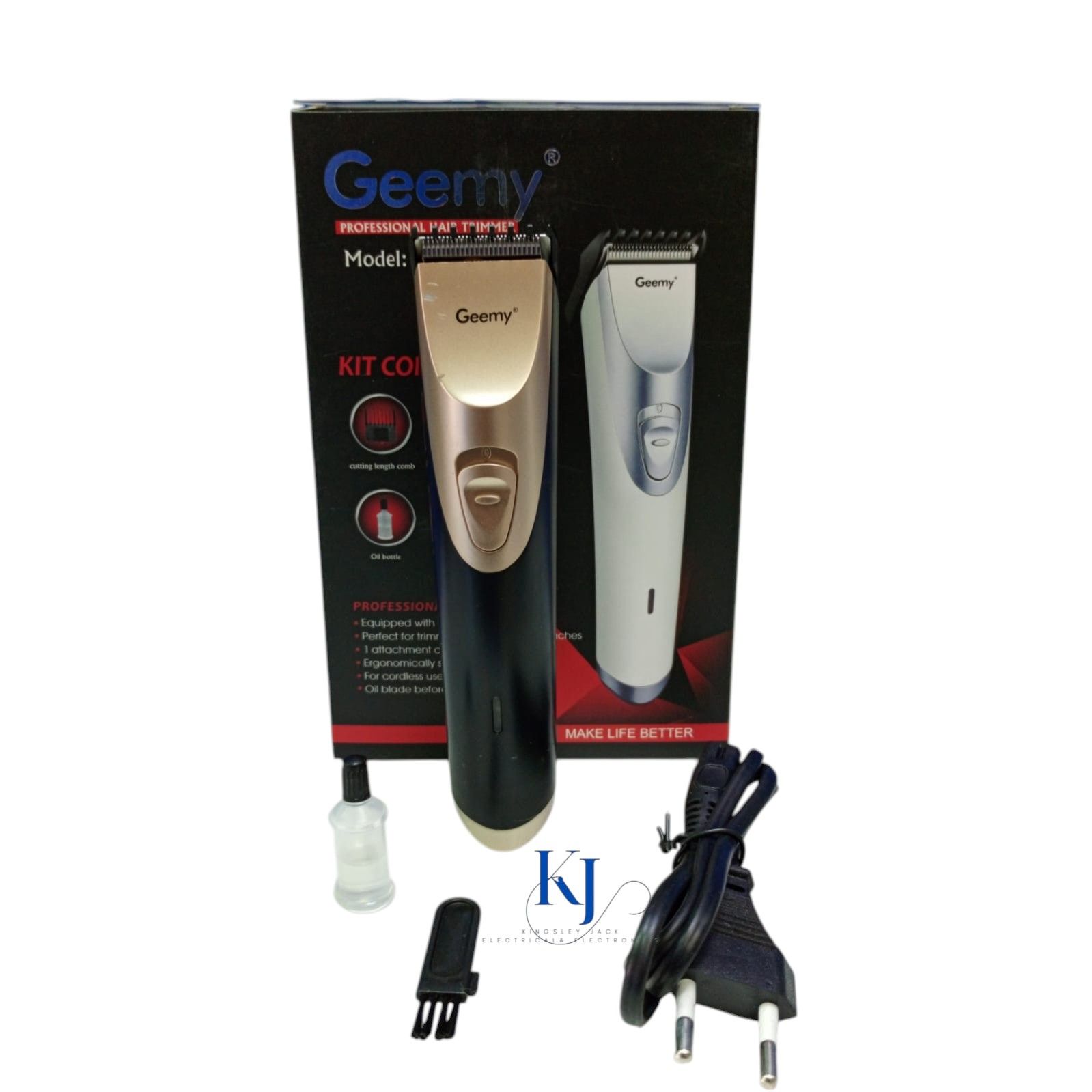 GEEMY GM-6576 PROFESSIONAL HAIR TRIMMER | EQUIPED WITH CLOSE CUTTING BLADE | PERFECT FOR TRIMMING BEARDS AND MUSTACHES | EGORNOMICALLY SHAPED BODY