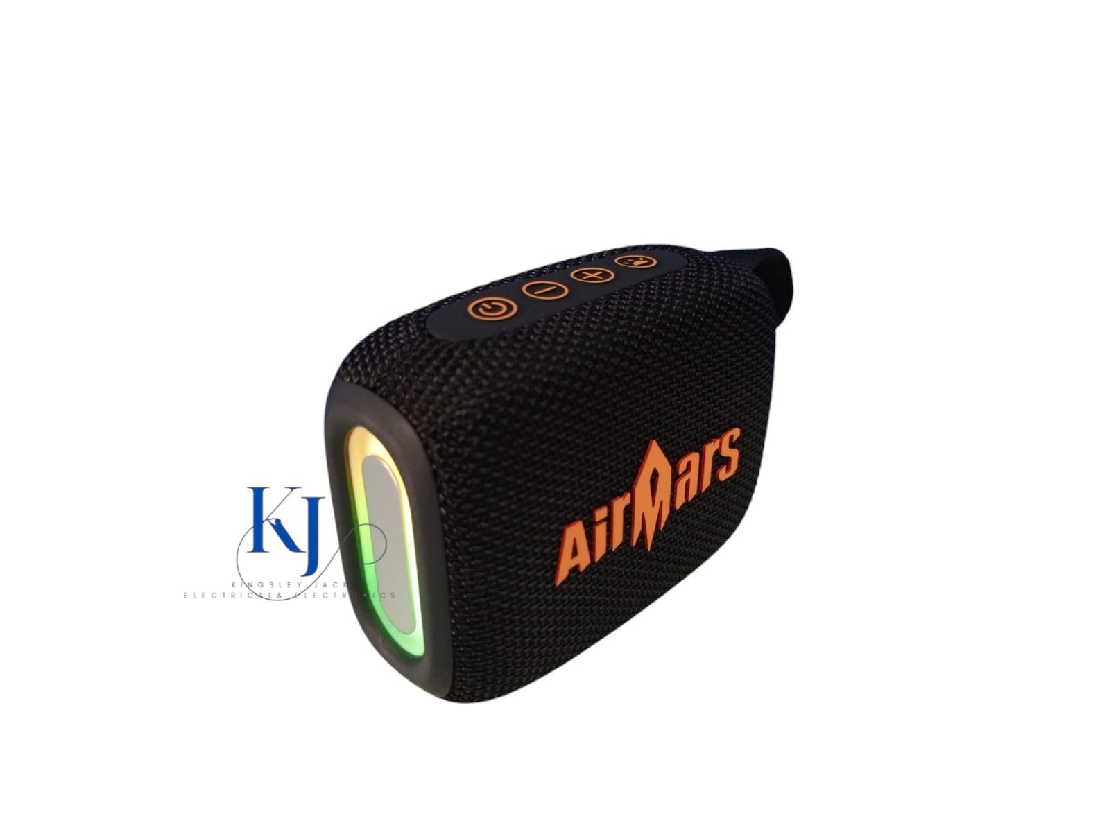 AIRMARS-ABS01 BT SPEAKER V5.3 | COLORFUL LIGHTING | SUPER LONG ENDURANCE | MEGA BASS | WIRELESS CONNECTION | MEMORY CARD PLAYBACK | USB PLAY BACK | HI-FI ACOUSTIC