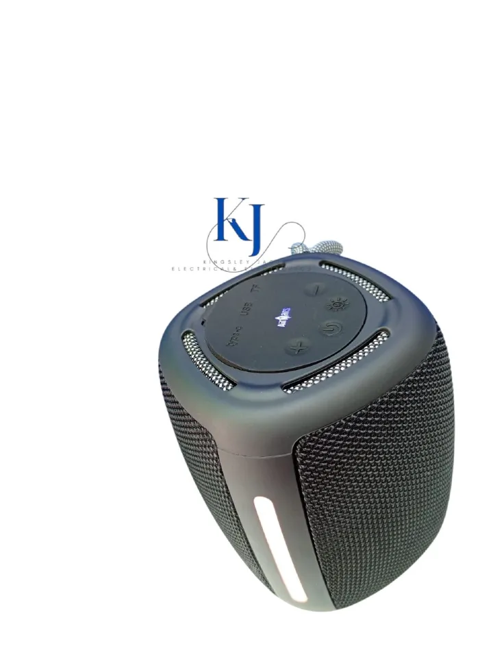 AIRMARS-ABS05 PORTABLE BT SPEAKER V5.3 | SHOCKING BASS  | LONG LASTING BATTERY LIFE | 360º SURROUND SOUND | RGB COLORFUL LIGHT EFFECT | USB SUPPORT | RADIO | 1800 MAH BATTERY | UPTO 14 HOURS PLAY TIME