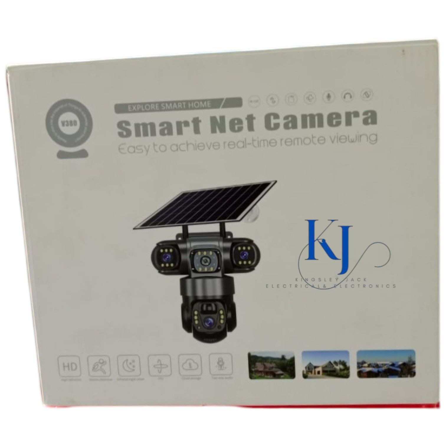 SOLAR 4G PTZ SECURITY CAMERA V380 TRIPPLE LENS WIRELESS OUTDOOR CCTV WITH SOLAR PANEL | NIGHT VISION | MOTION DETECTION