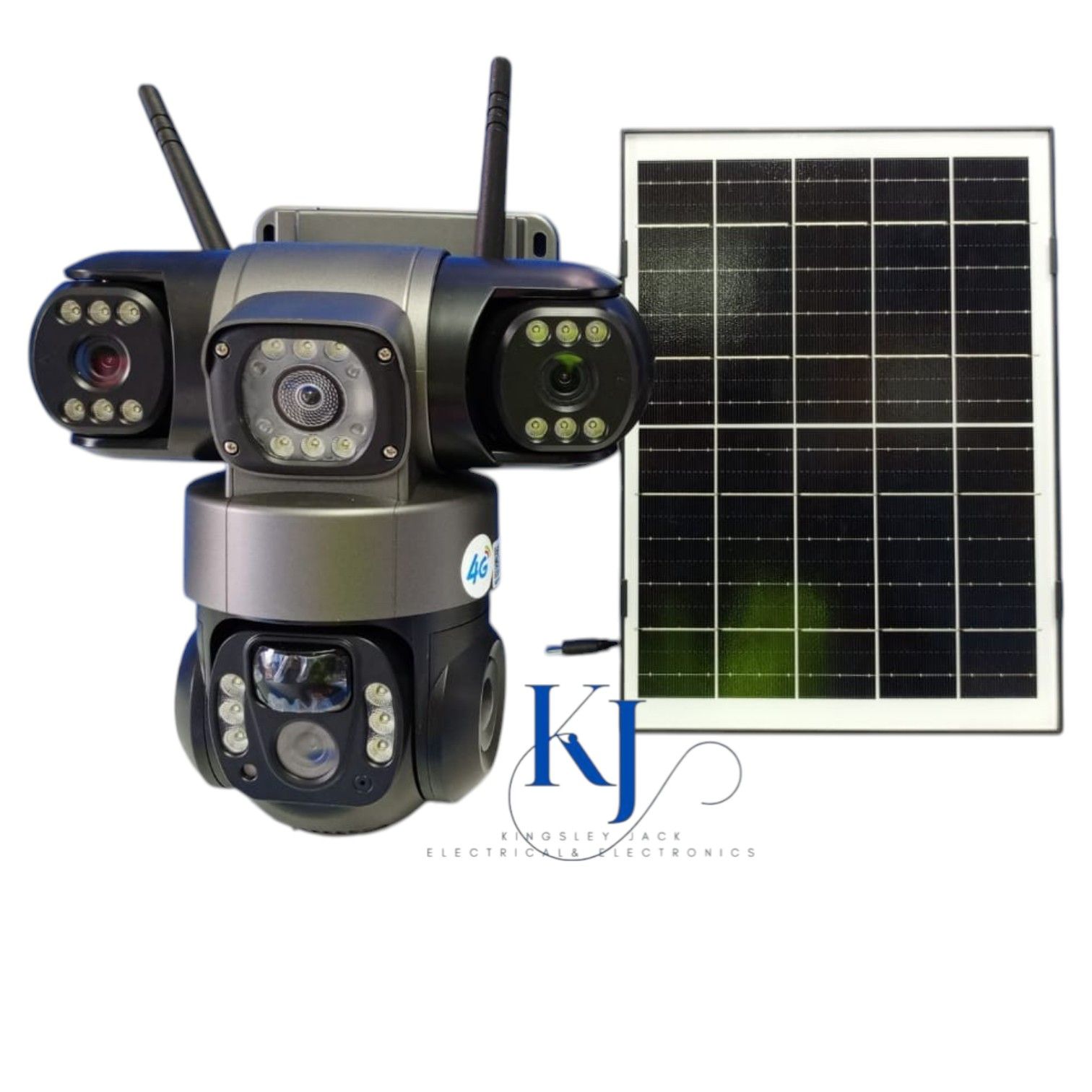 SOLAR 4G PTZ SECURITY CAMERA V380 TRIPPLE LENS WIRELESS OUTDOOR CCTV WITH SOLAR PANEL | NIGHT VISION | MOTION DETECTION