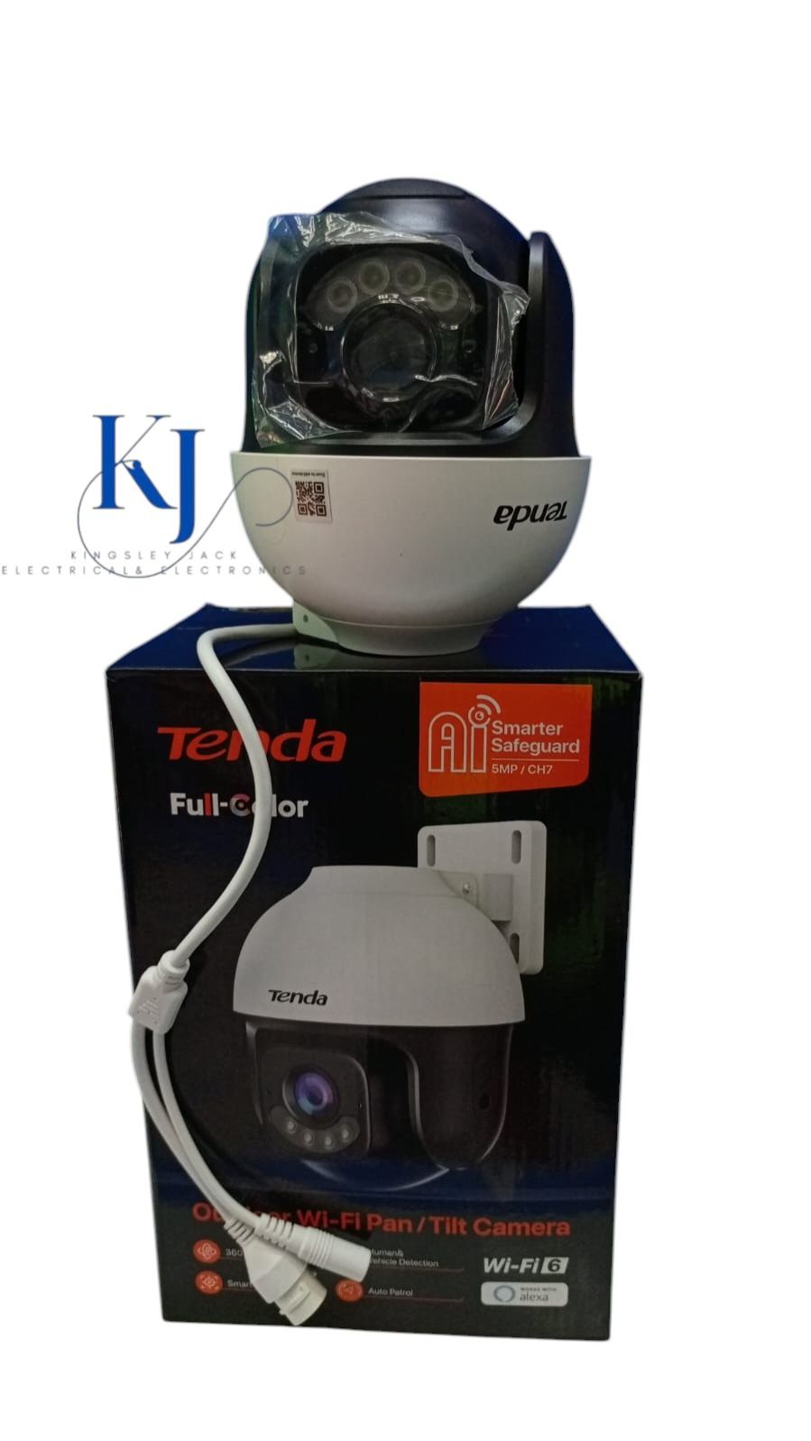 TENDA CH7 OUTDOOR SECURITY CAMERA 5MP 2K WIFI LAN IP CAMERA NIGHT VISION TWO WAY AUDIO WEATHERPROOF CCTV CAMERA