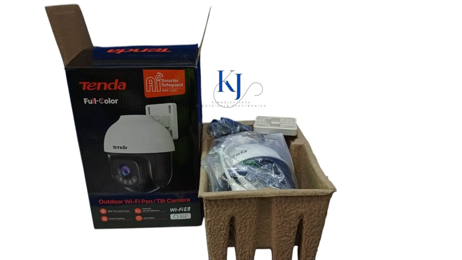 TENDA CH7 OUTDOOR SECURITY CAMERA 5MP 2K WIFI LAN IP CAMERA NIGHT VISION TWO WAY AUDIO WEATHERPROOF CCTV CAMERA