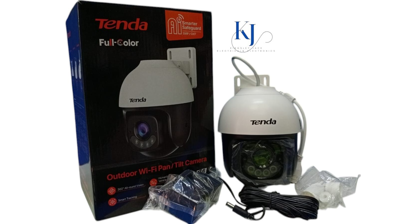 TENDA CH7 OUTDOOR SECURITY CAMERA 5MP 2K WIFI LAN IP CAMERA NIGHT VISION TWO WAY AUDIO WEATHERPROOF CCTV CAMERA