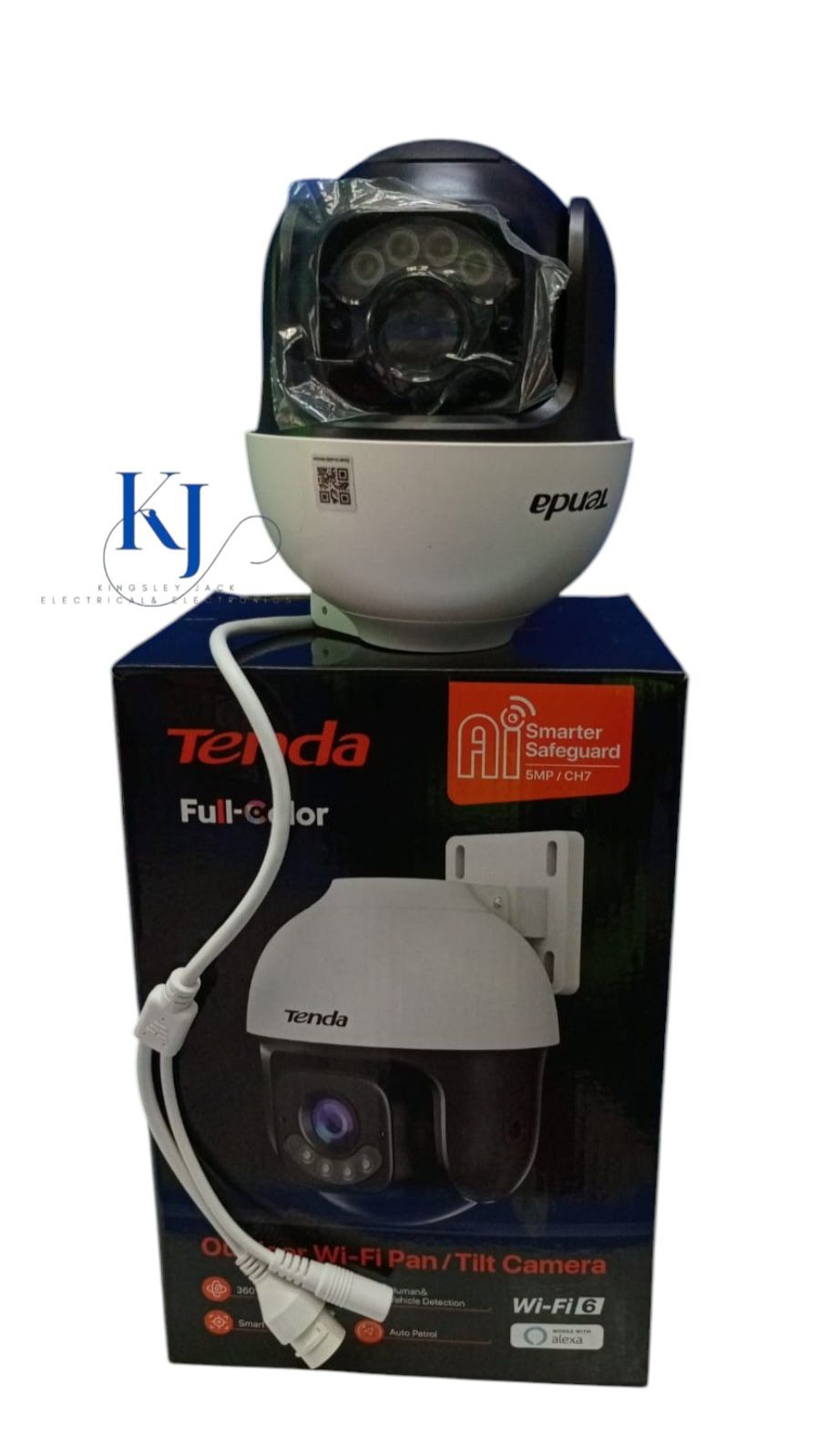 TENDA CH7 OUTDOOR SECURITY CAMERA 5MP 2K WIFI LAN IP CAMERA NIGHT VISION TWO WAY AUDIO WEATHERPROOF CCTV CAMERA