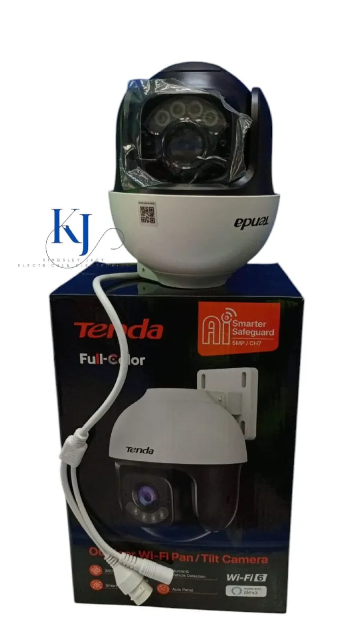 TENDA CH7 OUTDOOR SECURITY CAMERA 5MP 2K WIFI LAN IP CAMERA NIGHT VISION TWO WAY AUDIO WEATHERPROOF CCTV CAMERA