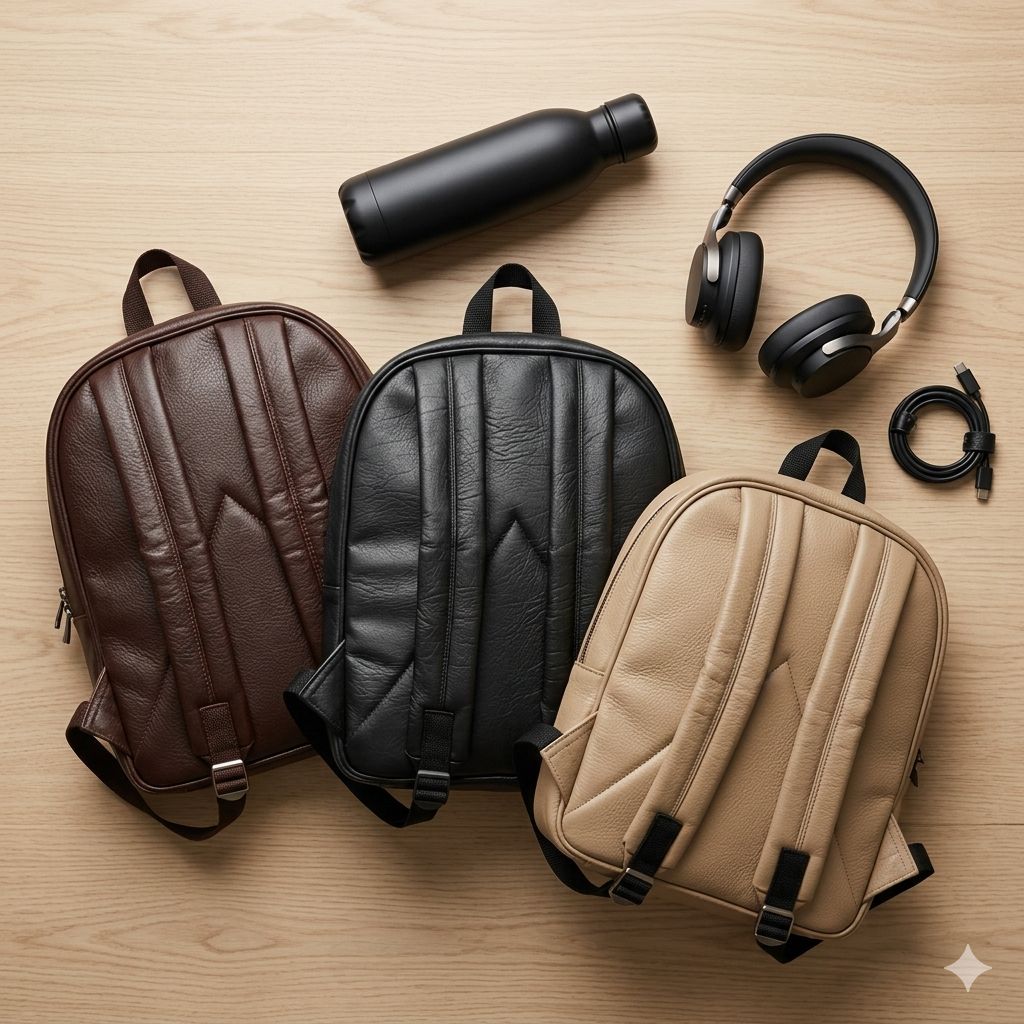 J.Aly Premium Textured Laptop Backpack – Durable Black Everyday Bag