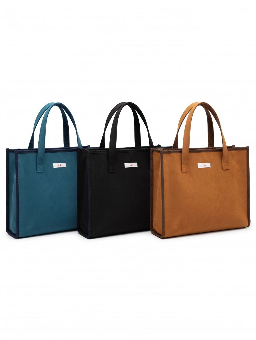 JALY Minimalist Canvas Tote Bag - Essential Black