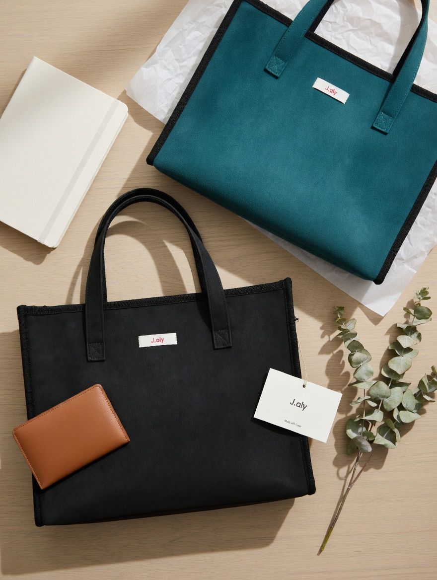 JALY Minimalist Canvas Tote Bag - Essential Black