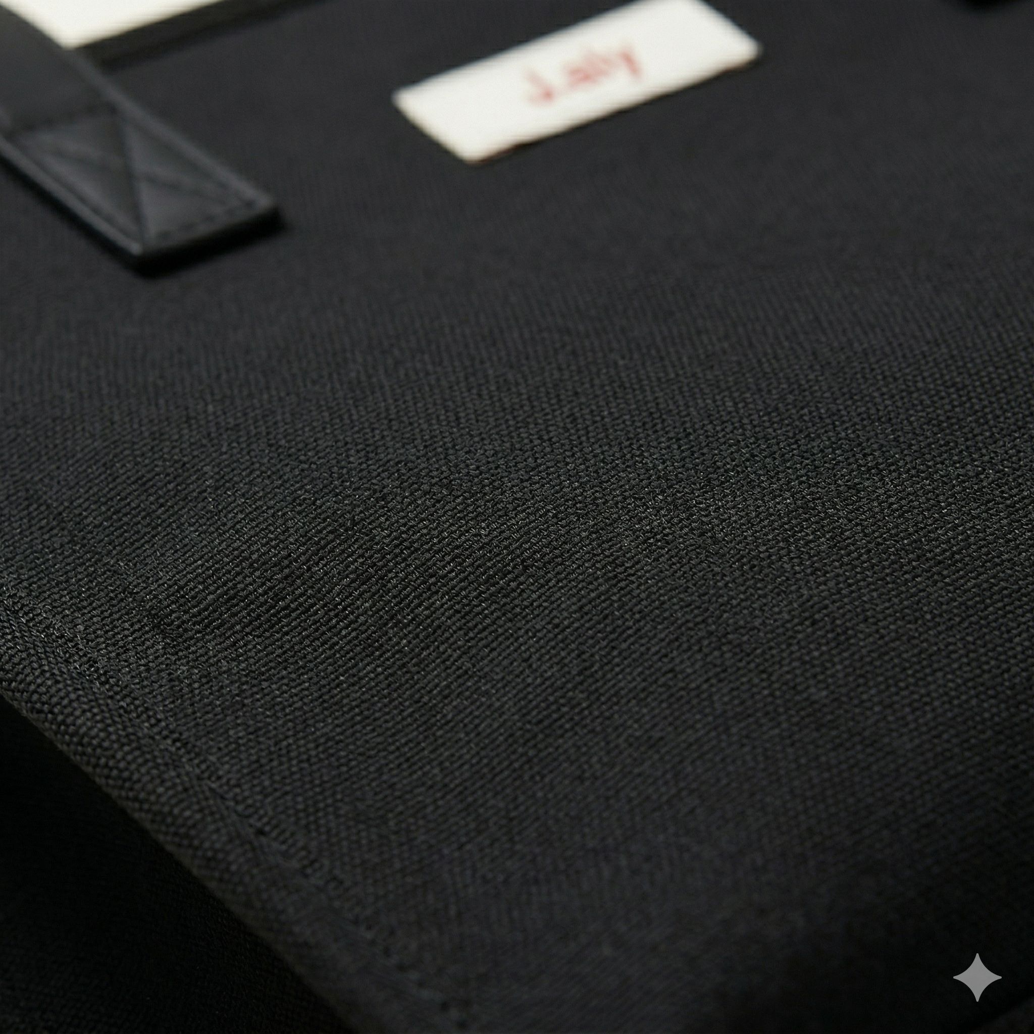 JALY Minimalist Canvas Tote Bag - Essential Black