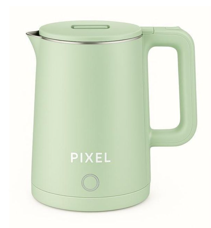 Pixel 2.5 Liters Electric Kettle Percolator Stainless Steel Anti Scalding Automatic Power Off - Light Green