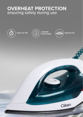 Clikon Teflon Coated Dry Iron Box-CK4133