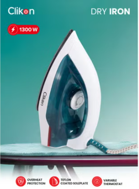 Clikon Teflon Coated Dry Iron Box-CK4133