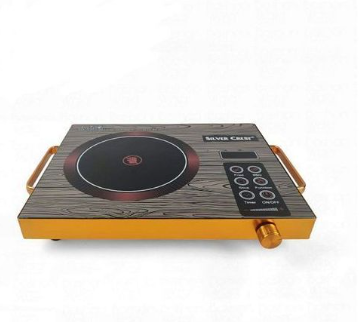 Hoffmans HM-8090 Infrared Cooker 2200W Portable Electric Stove – Black/Wood Grain