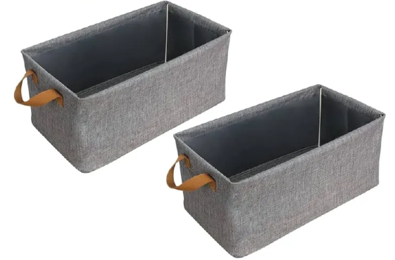 Foldable Clothes Closet Organizer Inner Layer Handle Fabric Storage Baskets Box Steel Frame Stackable Shelf Wardrobe for Clothes