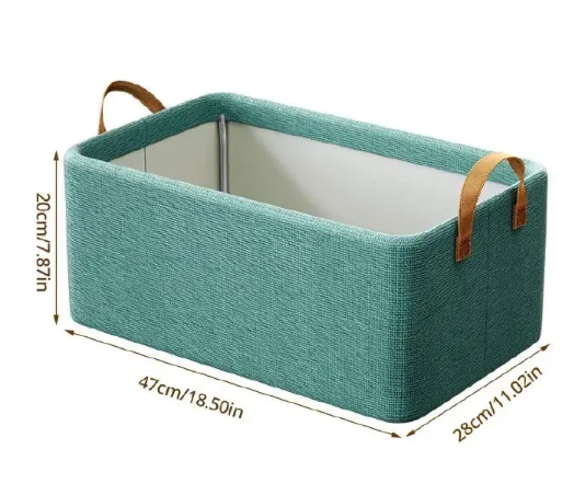 Foldable Clothes Closet Organizer Inner Layer Handle Fabric Storage Baskets Box Steel Frame Stackable Shelf Wardrobe for Clothes
