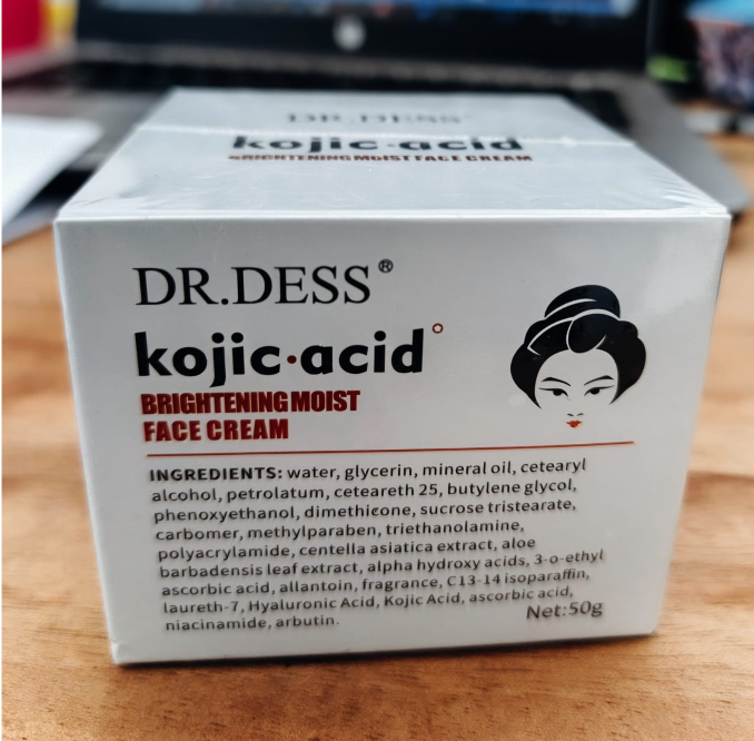 DR.DESS Kojic Acid Brightening Moist Face Cream Skin Brightening Hydrating Anti-Acne Reduces Dark Spots Smooth Nourishing Daily Moisturizer