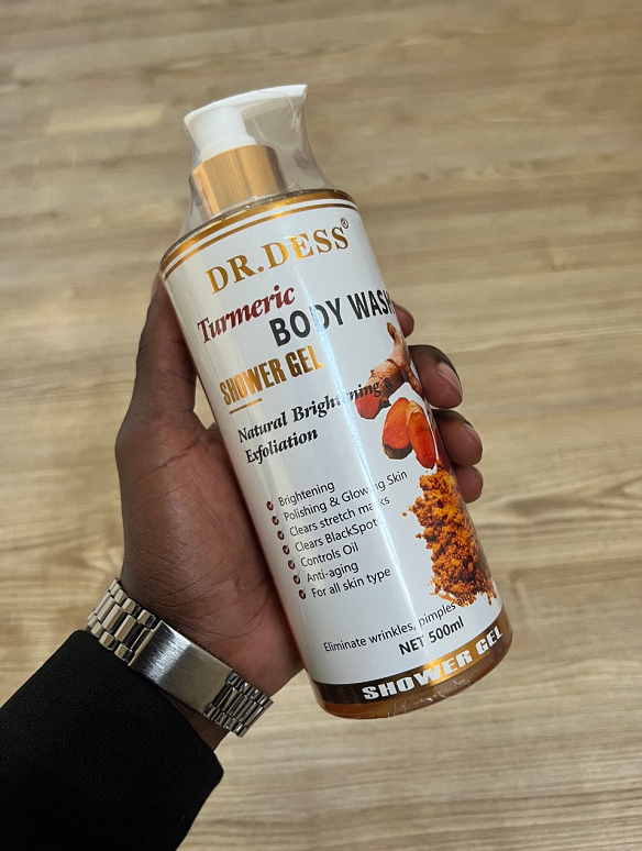 Dr. Dess Turmeric Body Wash 500ML Shower Gel suitable for skin tone brightening and Moisturizing