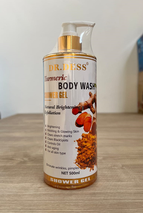 Dr. Dess Turmeric Body Wash 500ML Shower Gel suitable for skin tone brightening and Moisturizing