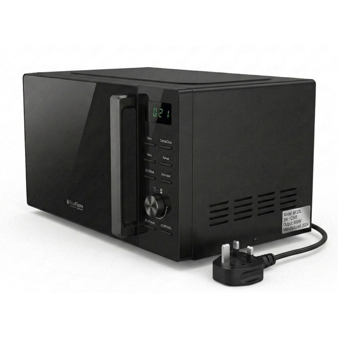 Blueflame 20L Digital Microwave Oven With Auto-Cook & Quick Defrost - Black
