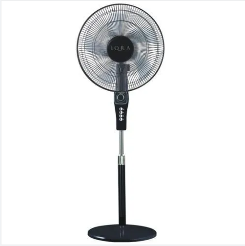 IQRA 16″ Stand Fan,50W copper motor,5 blades (IQ-SF708) – Black
