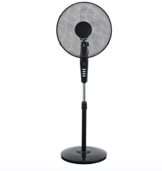 IQRA 16″ Stand Fan,50W copper motor,5 blades (IQ-SF708) – Black