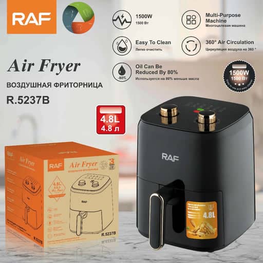 RAF 4.8L Portable  Air Fryer Digital 1500W | R5237.