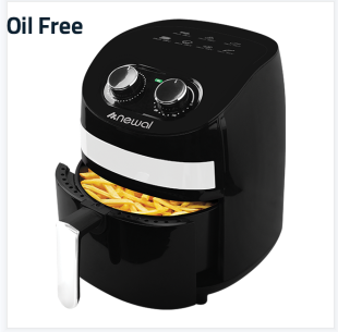 Newal 8L  Portable  Air Fryer FRY-5115 –Silver / Black