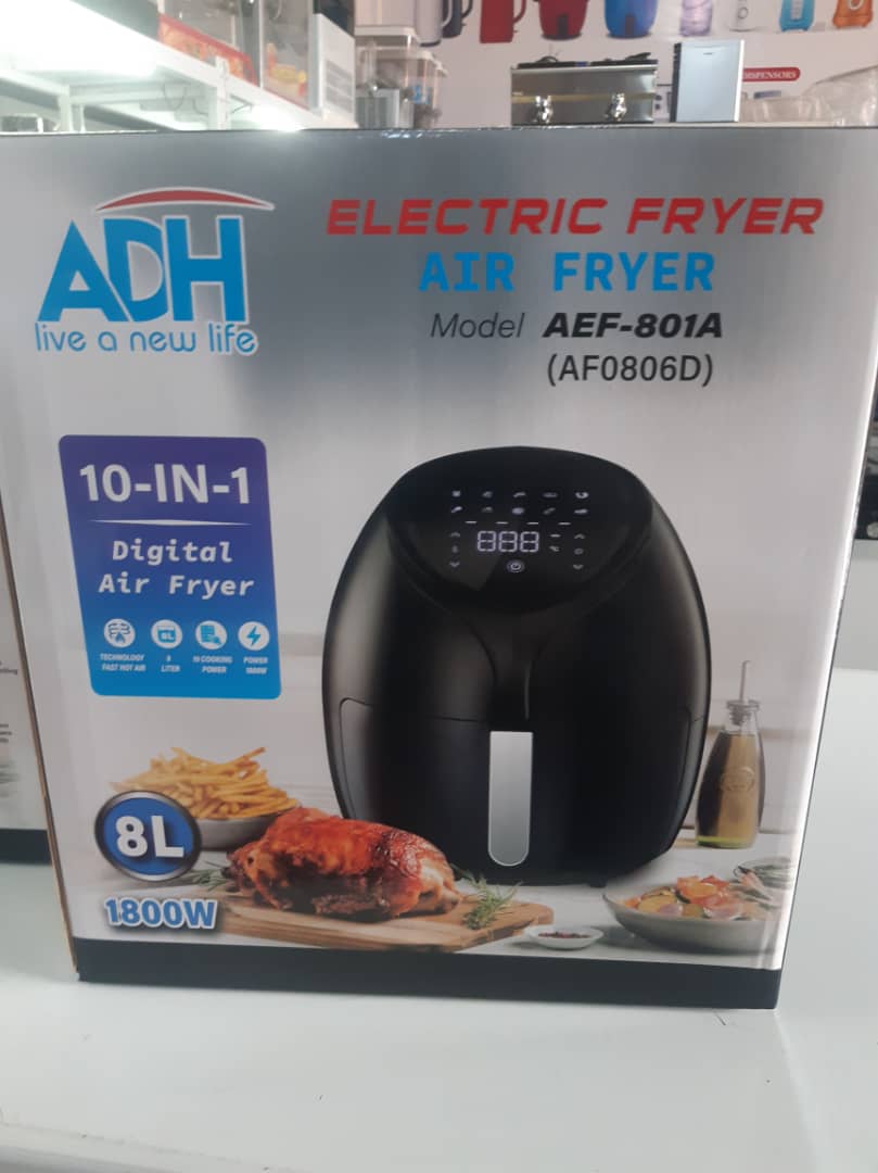ADH 8L Digital Portable  Air Fryer AF0806D – Black