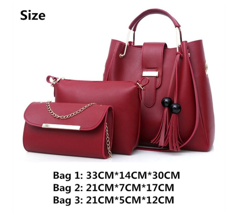 Mateamoda 3 PCS Women Bags Ladies Bags Handbags Purse Shoulder Bags Tote Bags Hobo Bags