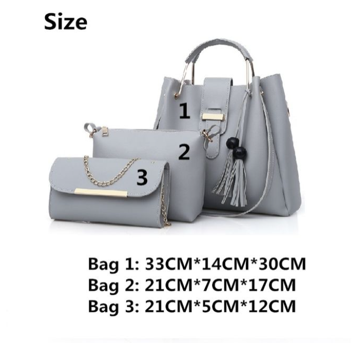 Mateamoda 3 PCS Women Bags Ladies Bags Handbags Purse Shoulder Bags Tote Bags Hobo Bags