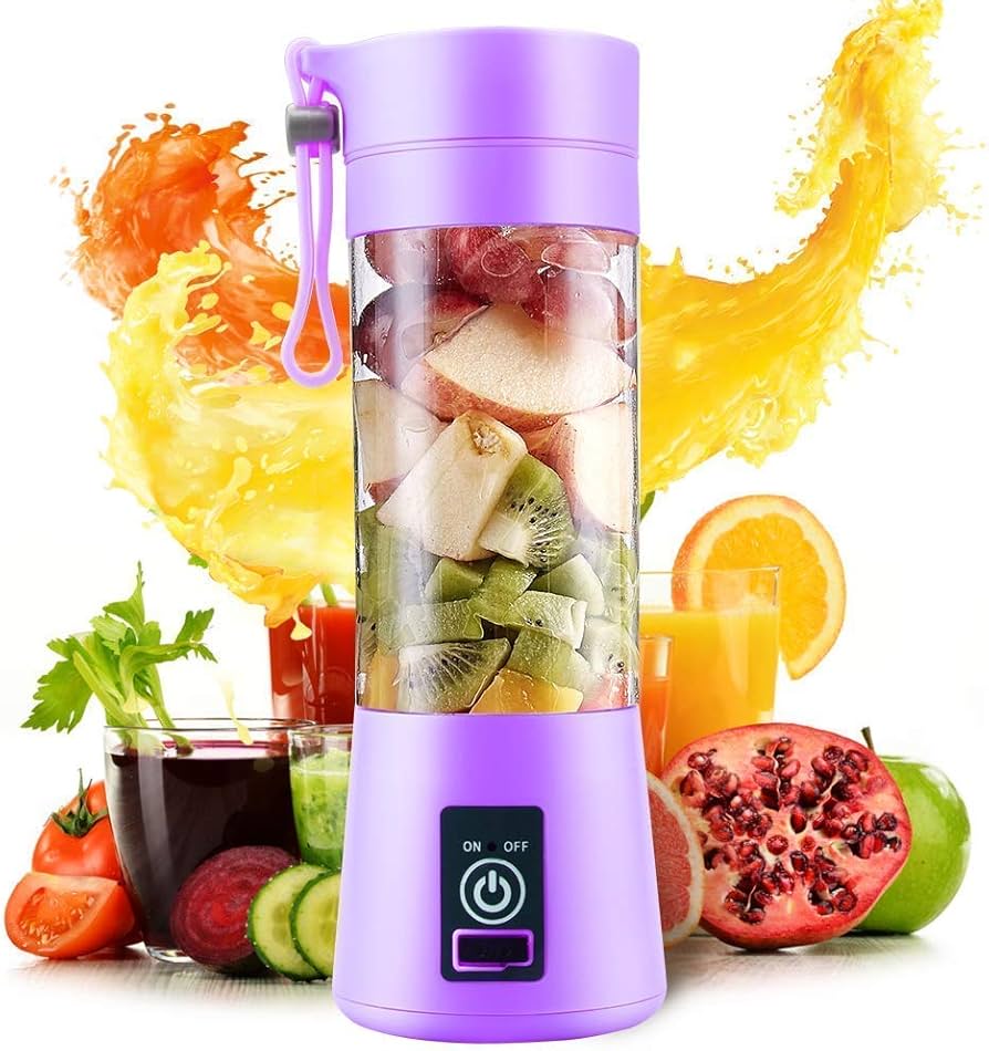 Portable USB Rechargeable Mini Juicer Blender - 380ml