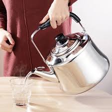 3L Stainless Steel Whistling Stovetop large capacity Kettle - Silver