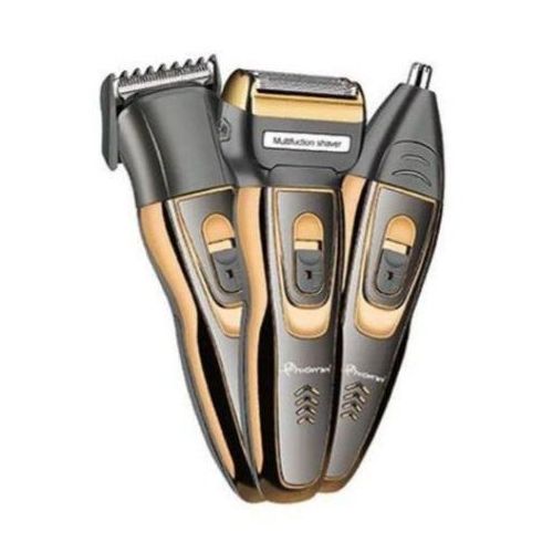 Geemy 3in1 Rechargeable Shaver and Trimmer Set Rechargeable Shaver/ Hair Clipper/ Nose Trimmer Excellent clipping function. Perfect shaving experience Very easy to trim nose hair