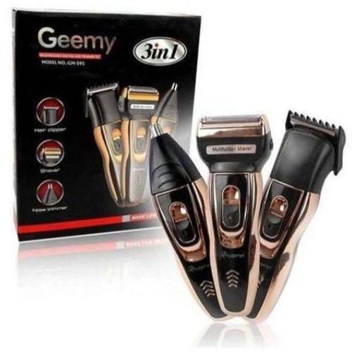 Geemy 3in1 Rechargeable Shaver and Trimmer Set Rechargeable Shaver/ Hair Clipper/ Nose Trimmer Excellent clipping function. Perfect shaving experience Very easy to trim nose hair