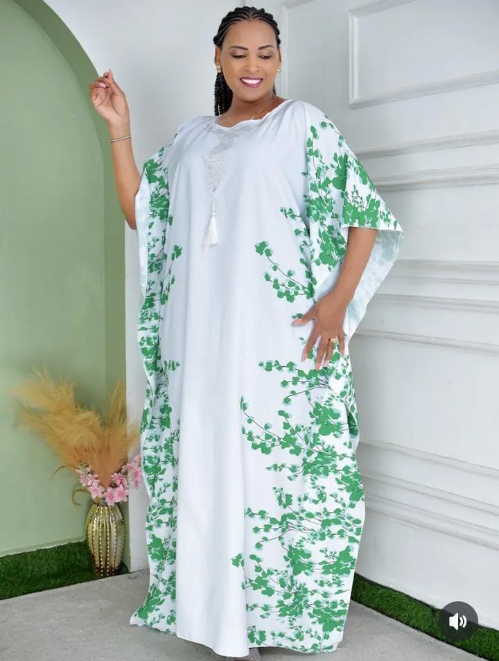 Women Dera Dress Free Size Comfortable Loose Maxi Kaftan Dress Stylish Modest Ladies Loungewear Casual Home Wear Elegant Relaxed Fit Dera for Everyday Comfort Breathable Fabric