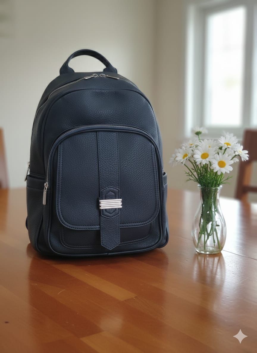 Leather Laptop Backpack High Quality Unisex Bag Stylish Durable Genuine PU Leather Backpack Spacious Work School Travel Bag Fits Laptop Comfortable Shoulder Straps Everyday Use