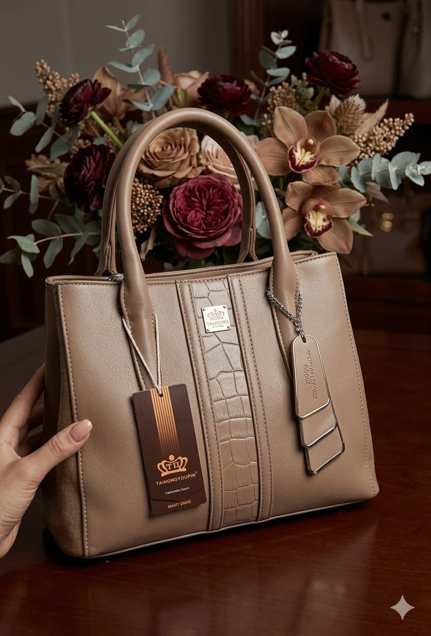 Women Single PU Leather Handbag Stylish Ladies Shoulder Bag Elegant Tote Bag Good Quality Durable Fashion Handbag for Work Travel Office Casual Everyday Use Spacious Design