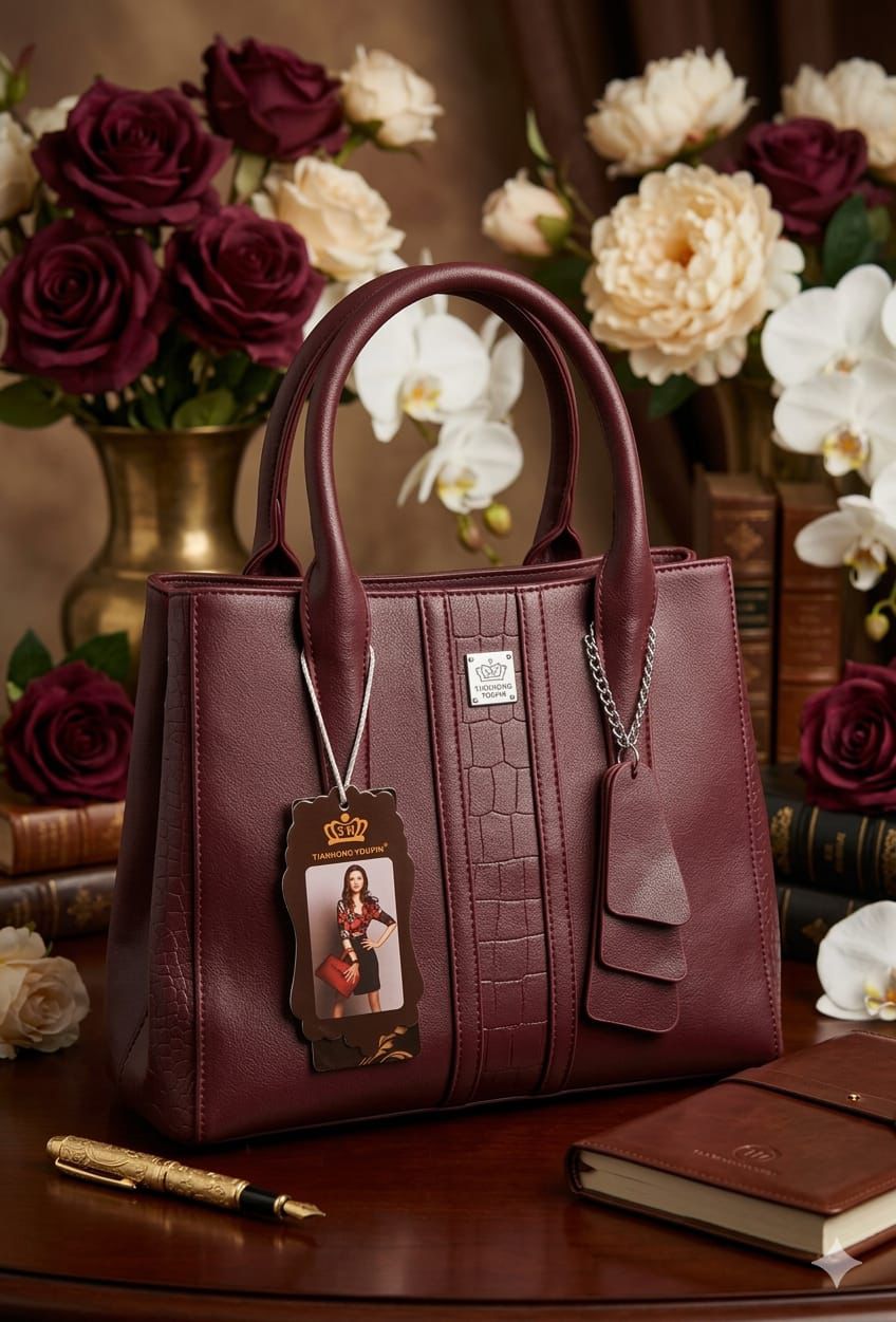 Women Single PU Leather Handbag Stylish Ladies Shoulder Bag Elegant Tote Bag Good Quality Durable Fashion Handbag for Work Travel Office Casual Everyday Use Spacious Design