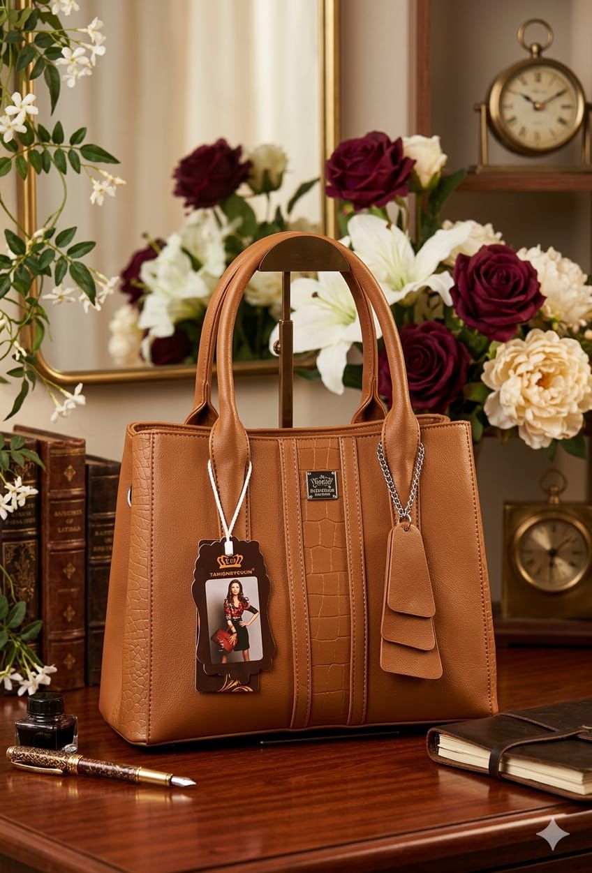 Women Single PU Leather Handbag Stylish Ladies Shoulder Bag Elegant Tote Bag Good Quality Durable Fashion Handbag for Work Travel Office Casual Everyday Use Spacious Design