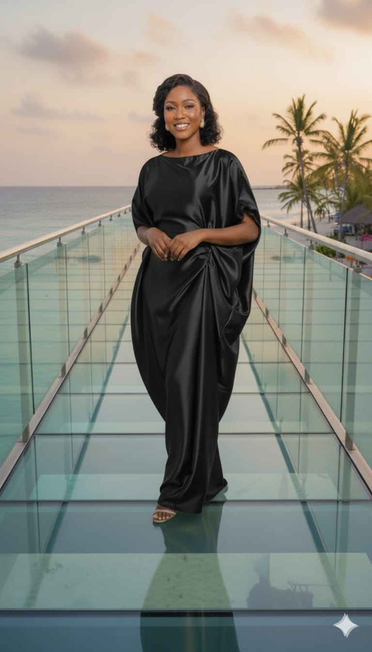 Women Kaftan Dera Dress Adjustable Free Size Maxi Dress Loose Comfortable Kaftan with Inner Button Fit Stylish Modest Ladies Outfit for Home Casual Wear Travel Fits M to 6XL Up to Size 52