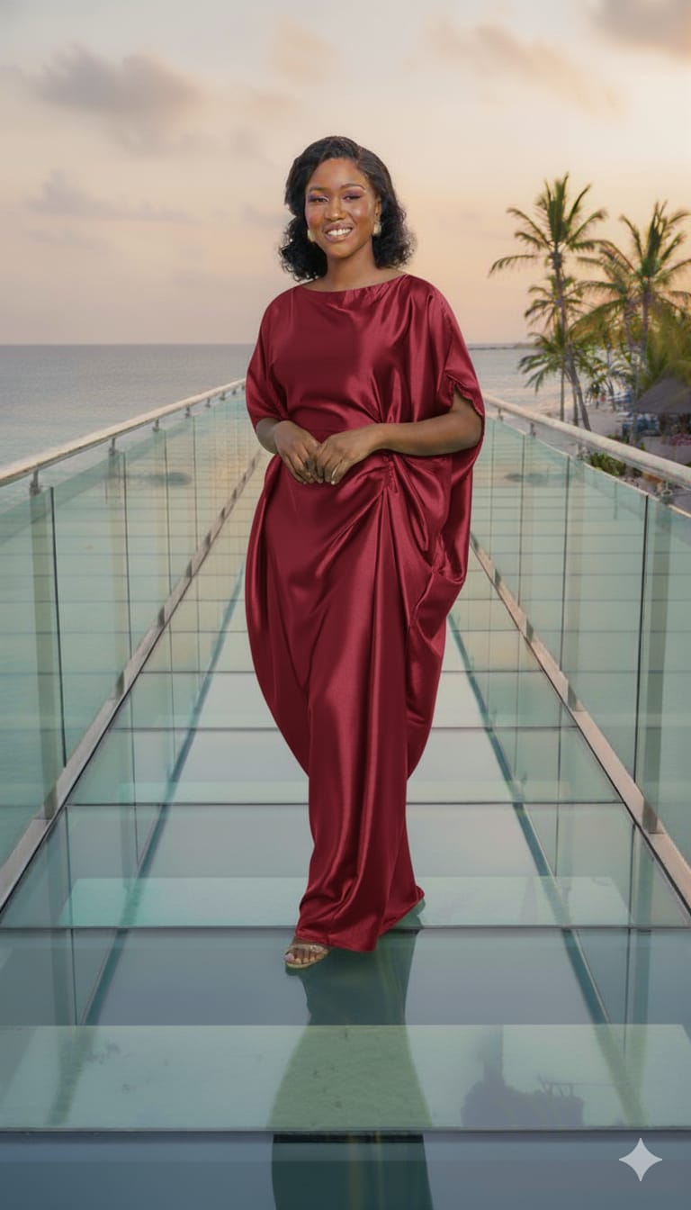 Women Kaftan Dera Dress Adjustable Free Size Maxi Dress Loose Comfortable Kaftan with Inner Button Fit Stylish Modest Ladies Outfit for Home Casual Wear Travel Fits M to 6XL Up to Size 52